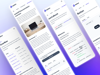 slothUI: World's Laziest Design System | Documentation Mobile UI clean documentation documentation app documentation layout documentation mobile documentation ui figma design system figma ui kit gradient minimal mobile app mobile ui modern purple saas documentation saas mobile saas mobile app saas mobile ui slothui soft