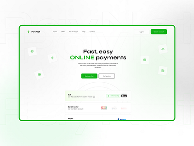 PayNot - Landing page for payments branding clean deposit design landing light operator page payment payments ui ux website