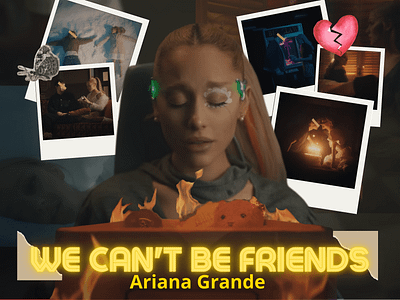 Ariana Grande - we can't be friends branding grande graphic design poster плакат