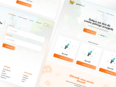 Goodplay.pl - itemshop minecraft website clean design form forms hero itemshop minecraft products shop ui uiux ux voucher website