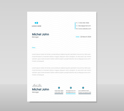 Letterhead Design. business letterhead coporate letterhead letterhead design letterhead template letterheads minimal letterhead minimalist modern modern letterhead design simple design