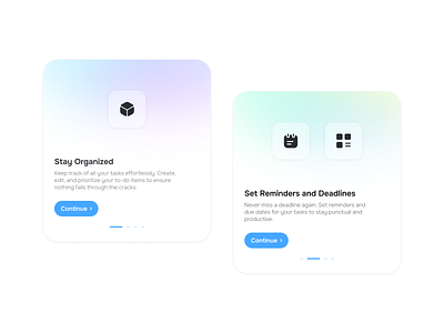 Onboarding Cards for the Web-App app design onboarding ui ux web