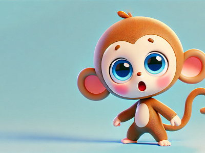 Baby Monkey animation art character design crypto meme digital art illustration