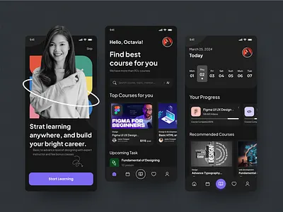 E-Learning Mobile App Design app design apps design e learning e learning app e learning mobile app design mobile app mobile app design ui design user interface