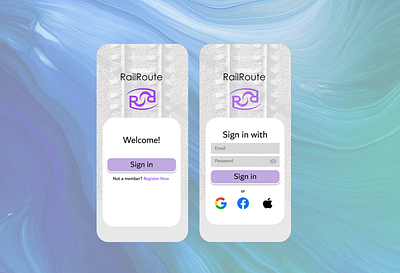 Rail Route Mobile App Design figma graphic design landing page mobile app ui website layout