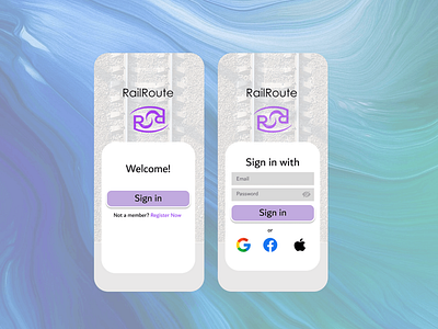 Rail Route Mobile App Design figma graphic design landing page mobile app ui website layout