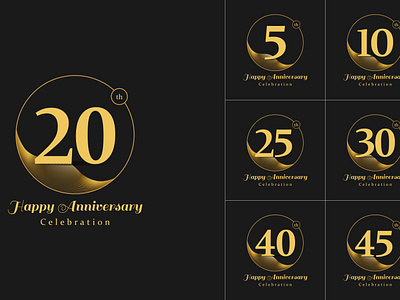 Golden Anniversary Logo Vector 20 years anniversary anniversary logo birthday celebrate celebrating celebration ceremony congratulation corporate decoration golden anniversary golden color golden text graphic design illustration jubilee logo vector logotype luxury royal