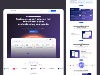 Saas landing page Design | a saas product branding business design innovative saas interfaces modern design new saas product saas saas case study design saas landing ui uiux user centric design user interface userexperience web page website