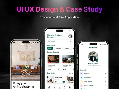 Ui/Ux Design & Case Study app design case study ecommerce app figma music ui ux