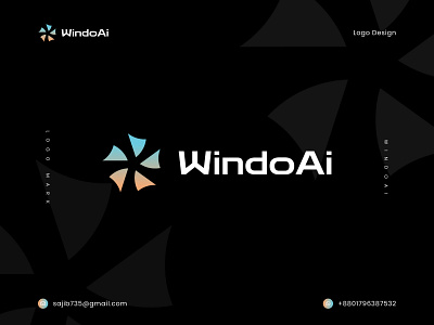 Windo Ai | Logo and Brand Guidelines Design | BrandBook ai brand guidelines ai logo brand book brand guidelines logo logo design logo idea wind