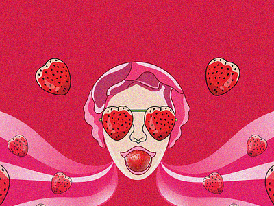 Classic | Illustration bevarage girl illustration graphic design illustration illustration pack lemonade realistic illustration strawberry