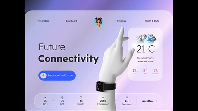 🚀 Futuristic Smart Watch Website 🚀 future ai watch hero motion landing interaction micro motion modern web smart ai watch smart ai watch website smart watch ux ui design watch ui hero