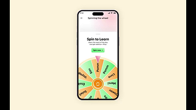 Spin to Learn | Gamified Language Learning App animation elearning elearning app fun learning gamified ios app learning online learning app spin spin to learn startup