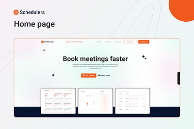 Seamless Meeting Scheduler - UI Design book meeting figma landing page meeting meeting scheduler modern design ui ux website