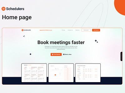 Seamless Meeting Scheduler - UI Design book meeting figma landing page meeting meeting scheduler modern design ui ux website