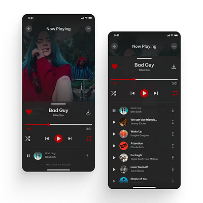 Challenge #009 Music player #Designchallenge #DailyUI