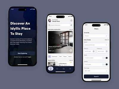 Property Searching App UI Design adobe photoshop appdesign dark design figma graphic design hero section illustration light logo mobile app mobileapplication oyo property searching app theme ui uidesign uiux ux