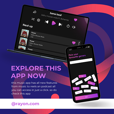 MUSIC APP Design Ui app branding design graphic design ui ux