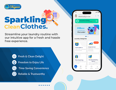 Shigooo: Sparkling Clean Clothes with Just a Tap appdevelopment design figma design motion graphics ui uiux webdevelopment