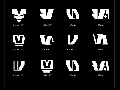 Brand design for Veriq.Ai | Logo Options. branding corporate identity design agency graphic design icon logo logo design minimal pinkowl pinkowl designs v v logo va
