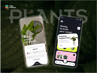 Plants App app creative design plants ui uiux