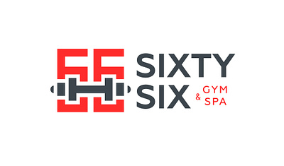 Sixtysix Gym & Spa abstract branding gym lettermark logo logo design logodesign monogram number sport