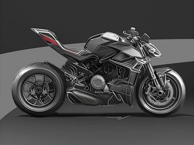 Pôster da Ducati Streetfighter V4 - IA bike brasil brasília brazil design designer duas rodas ducati ducati brasil ducati brasília esboço graphic design ia insta motos moto motos sketch super bikes vector