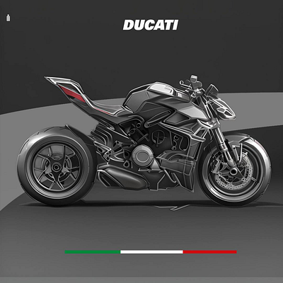 Pôster da Ducati Streetfighter V4 - IA bike brasil brasília brazil design designer duas rodas ducati ducati brasil ducati brasília esboço graphic design ia insta motos moto motos sketch super bikes vector