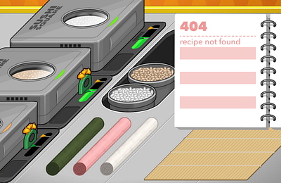 404: recipe not found 404 art graphic design illustration
