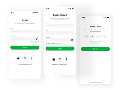 Sign in page design design figma mobile otp signin signup ui ux