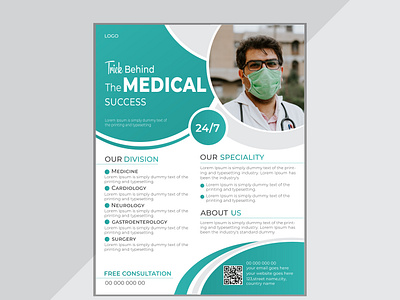 Modern Medical Flyer Design Template business care clinic design doctors flyer design flyer template graphic designer health flyer healthcare hospital marketing medical medical flyer medical leaflet print print ready promotion template vector