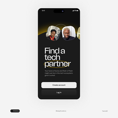 Find a partner in the tech ecosystem. | Get Started Screen UI design mobile mobile app partner ui uiux ux