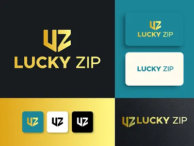 Lucky Zip | Brand Logo Design brand design branding creative logo gold graphic design icon lettermark logo logo design logotype minimal modern logo symbol typography web3 yellow