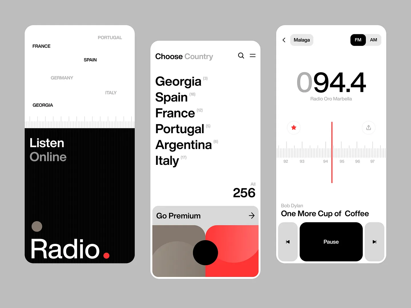 Modern Radio Website UI Design: Streamlined User Experience