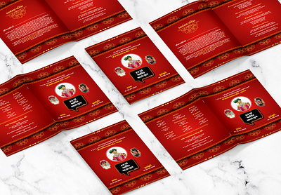 Bi-fold Invitation Card Design | Gujarati Language branding brochure design graphic design gujarati language invitation card visual design