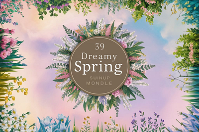39 Mockup Bundle Dreamy Spring branding design graphic design illustration vector