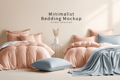 Minimalist Bedding Mockup Collection branding design graphic design illustration
