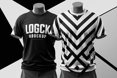 T-Shirts Mockup Black and White branding design graphic design illustration