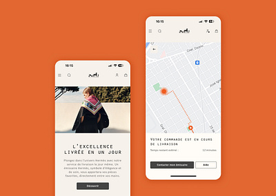 Daily UI #020 – Location Tracker art direction daily ui design graphic design hermes luxury tracker ui ux