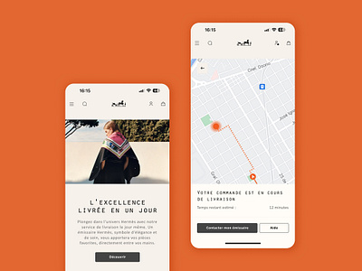 Daily UI #020 – Location Tracker art direction daily ui design graphic design hermes luxury tracker ui ux