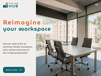 CollabHub Co-working Space Landing Page co working co working landing page co working space co working space landing page landing page minimalist landing page