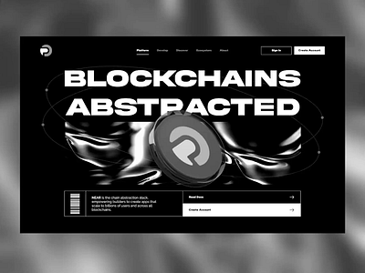 Crypto landing page no.7 - Dashboard 3d abstract animation big text black blockchain coin flat design landing page motion graphics nft text ui ui design ui ux while