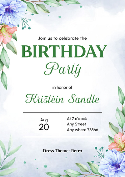 Birthday Invitation banners birthday invitation birthday invitations birthday invites birthday party birthday party invitation branding design illustration invitation for birthday invitations invites photoshop wedding invitation