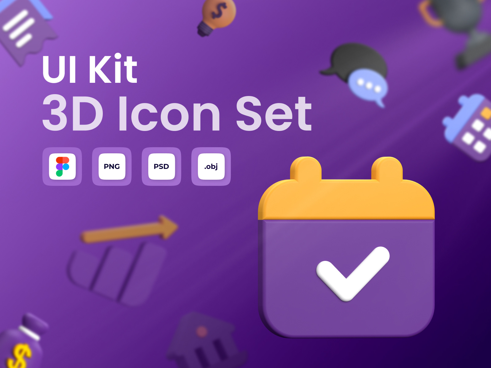 UI Kit 3D Icon Set by MD Aminur Islam on Dribbble