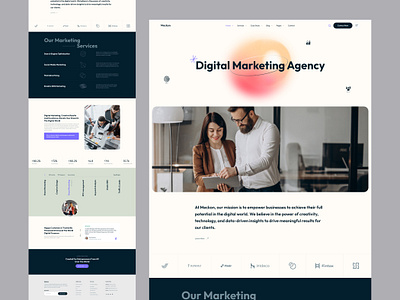 Digital Marketing Agency agency agency website creative website design digital marketing landing page marketing marketing agency trendy ui uidesign uiux web