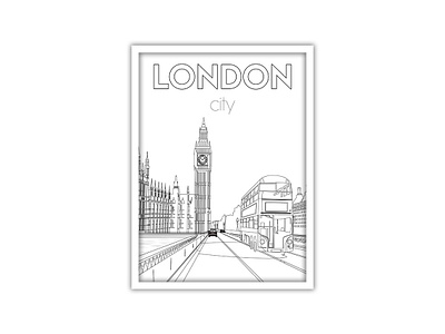 London city, line art art graphicdesign illustration line vec vector