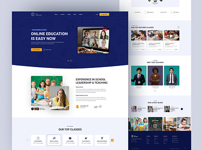 Online School Website Design course course selling website education education website elearning landingpage learning lms website minimal design online online class online school online school website design popular design study ui design web web design web ui website