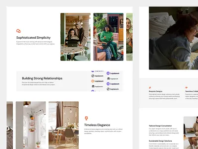 Multiple Feature Sections · Koala UI [V2.5] features gallery section landing landing page light light mode logos section product design saas product