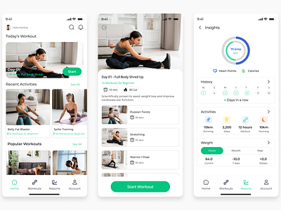 FitTrack - Fitness App UI app design app ui mobile ui ui
