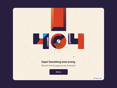 404 - Page not found! 404 404 error 404 page not found animation dribbble framer illustration interaction interactive live lottie animation motion motion graphics mweb playoff responsive spline vector web website